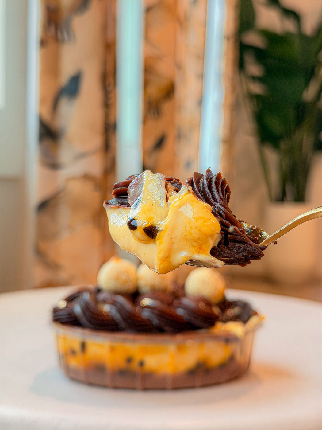 Mousse cremosa na colher